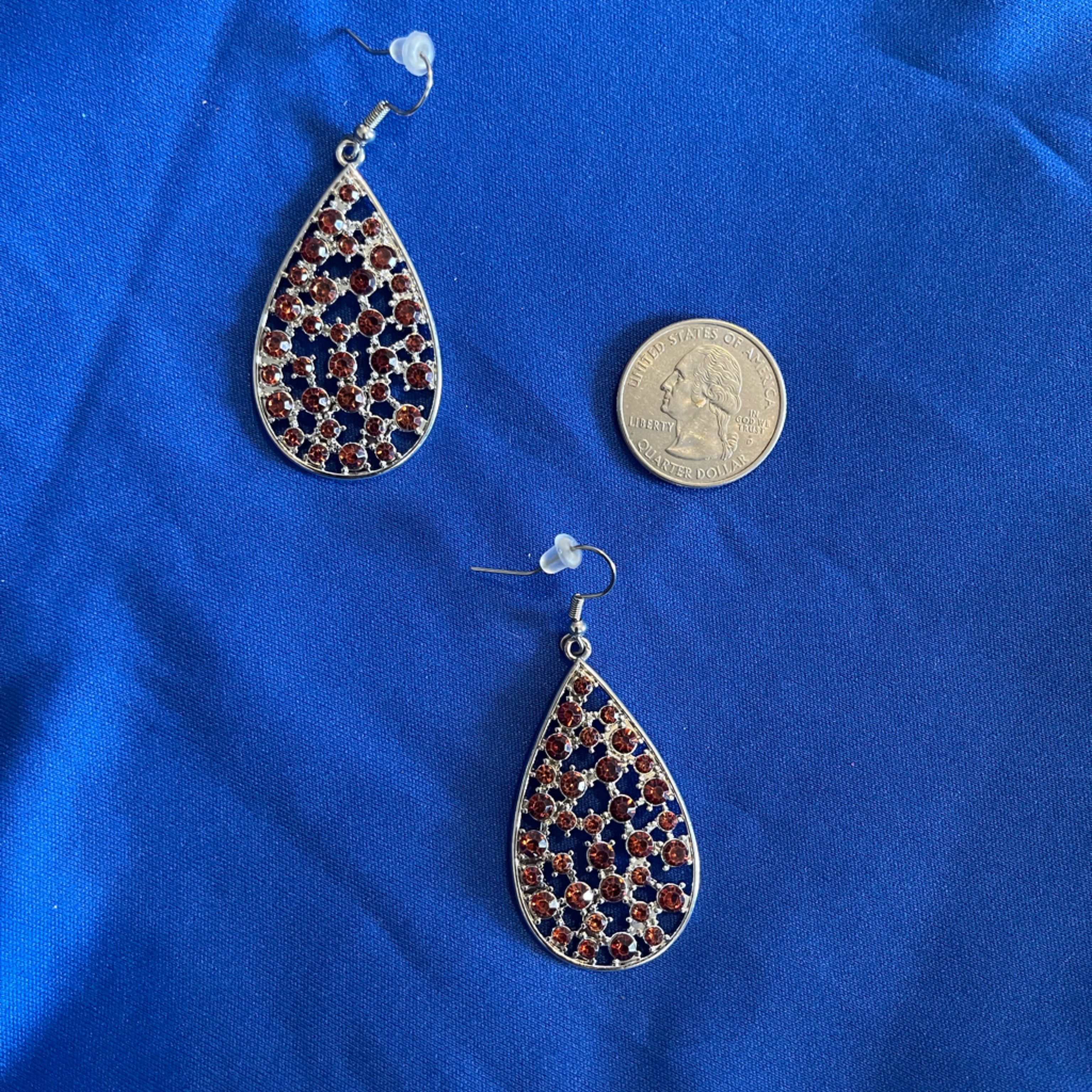 Silver/Rust Earrings